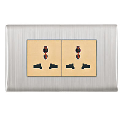 US Standard Electric Light Switch 20A Double Usb 110-240V Wall Outlet Switch and Socket