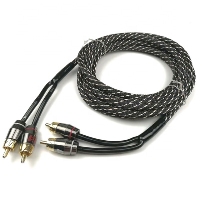 High Quality Car Audio 2RCA to 2RCA Audio Grade RCA Interconnect Cable