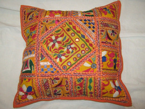 Best Quality Handmade Embroidered <b>Pillow</b> Cover Patchwork Cotton Cushion Covers Vintage Festival Design for Living Room Sofa - Product Image 4