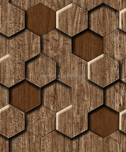 Papel Tapiz de PVC de Diseño Moderno de Alta Gama con Aspecto de Madera Antigua - Product Image 3