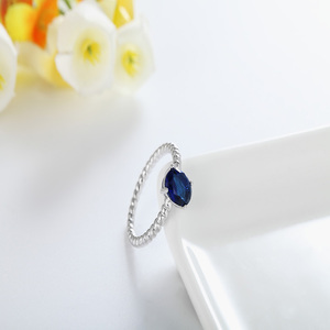 Ювелирное кольцо <span class=keywords><strong>Neelam</strong></span> с камнем, модная оптовая продажа, парные обручальные кольца или кольца с синими камнями, серебро 925 пробы, обручальное кольцо унисекс - Product Image 4