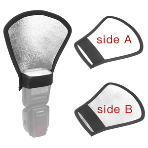 Diffuseur de <span class=keywords><strong>flash</strong></span> en tissu double face pour réflecteur d'appareil photo argent/blanc 2-en-1 pour <span class=keywords><strong>flash</strong></span> Pentax Olympus <span class=keywords><strong>Yongnuo</strong></span> - Product Image 6