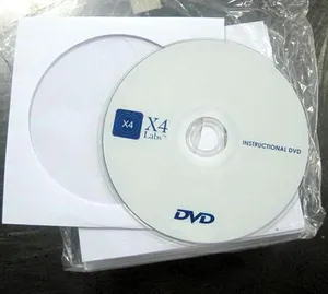 תקליטור CD נייר שרוול עם צלופן חלון ודש דבק גיבוי דבק חותם אריזה שירותים