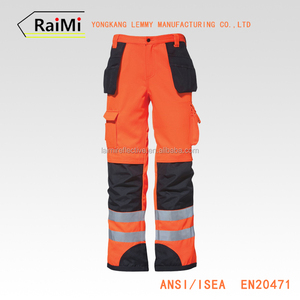 100% Poliestere Abbigliamento Da Lavoro Lavoro Uomo Pantaloni Nastro Riflettente Cargo Pantaloni Da Lavoro ad alta visibilità gilet per <span class=keywords><strong>bambini</strong></span> - Product Image 5
