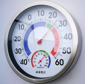 Geslonlab <span class=keywords><strong>Thermomètre</strong></span> et hygromètre d'intérieur HSGC-029 20CM en acier inoxydable - Product Image 3