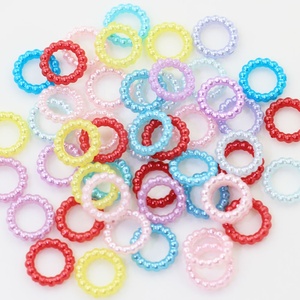 Perles circulaires en acrylique transparentes de 14 mm pour slime, boue cristalline, garniture, accessoires pour anneaux à cheveux et travaux d'aiguille - Product Image 3
