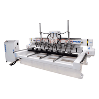 Routeur CNC à 4 axes multi-broches pour la sculpture sur bois 3D avec commande Syntec, servomoteur et PLC