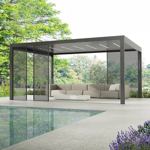 BLD sombra de sol eléctrico de control remoto <span class=keywords><strong>terraza</strong></span> o patio techo bioclimática de aluminio pérgola - Product Image 2