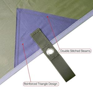 WOQI Premium Ultralight 10x10 Feet Rain Fly <strong>Tarp</strong> Ripstop Nylon Polyester Waterproof Camping Tent Hammock Cover for Hiking <strong>Tarp</strong> - Product Image 3