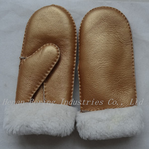 2017 Español Napa Guantes de Cuero de piel de Cordero Guantes de Invierno de piel de Oveja de piel de Oveja Merina - Product Image 1
