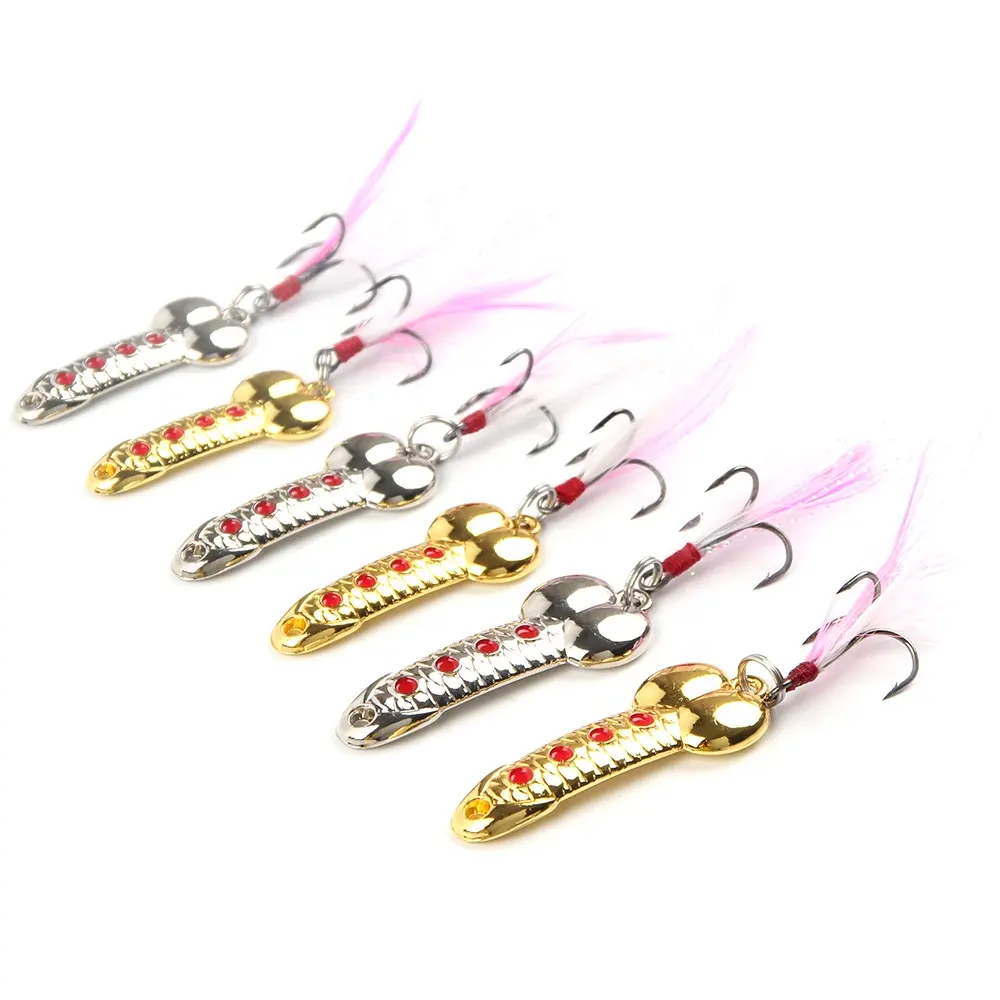 11g6.8cm fishing lure metal spoon lure bait double D spoon lure fishing