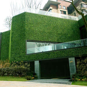 High Quality Manufacture Plastic Fake Boxwood Hedge Artificial Green Grass Wall For Garden/Shop/Hotel Decoration