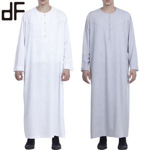 Groothandel Nieuwe Mode <span class=keywords><strong>Kuwait</strong></span> Stijl Heren Lange Thobe Jubah Islamitische Kleding In Polyester Effen Traditionele Moslim Accessoire - Product Image 6