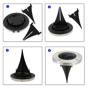 16 LED IP65 Waterproof <strong>Solar</strong> Powered Underground <strong>Lights</strong> Outdoor <strong>Solar</strong> <strong>Ground</strong> <strong>Lights</strong> for Lawn Pathway Garden - Product Image 5
