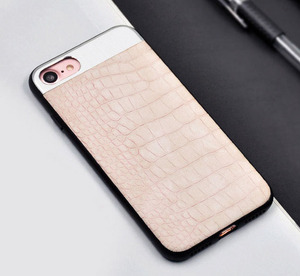 Cuero de lujo de la PU del cocodrilo piel metal teléfono celular caso contraportada para iPhone x 8 8 más 7 7 más 6 6 Más - Product Image 3