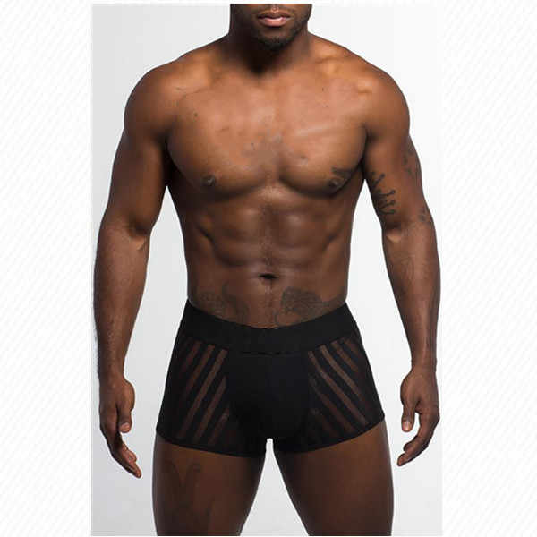 Sexy stretch fine sheer mesh Pouch mens underwear boxer briefs Shorts Alibaba