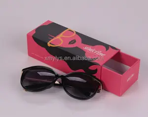 Kotak Kemasan Kacamata Hitam Papan Padat Kustom dengan Jendela Bening PVC