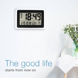 Lớn số lượng lớn hiển thị kỹ thuật số <span class=keywords><strong>LCD</strong></span> báo động đồng hồ treo tường kỹ thuật số bảng đồng hồ reloj de pared kỹ thuật số Đồng hồ bàn - Product Image 6