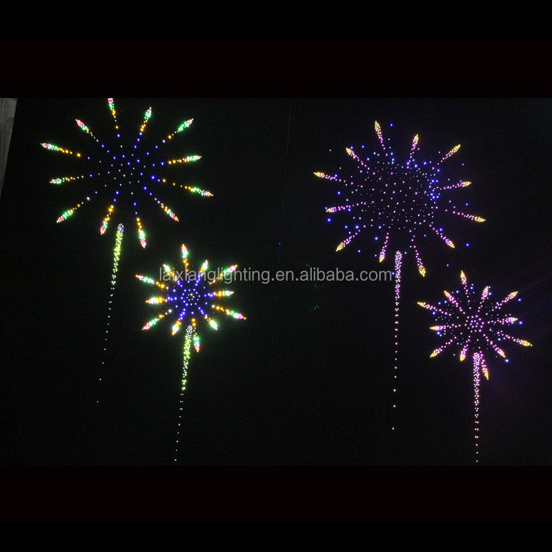 led heart shape firework light for star ceiling or wall decoration at home