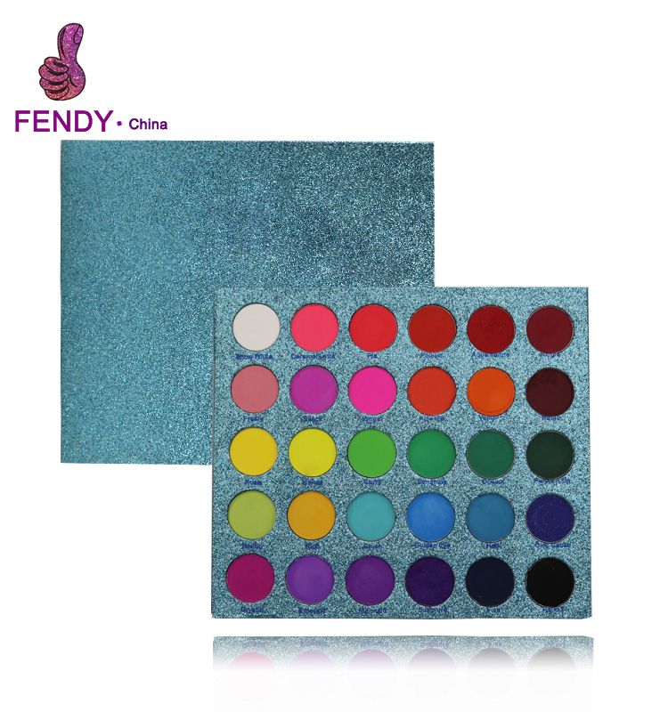 Оптовая продажа, палитра теней для век без этикетки, индивидуальный макияж, палитра неоновых матовых теней для век 30 цветов