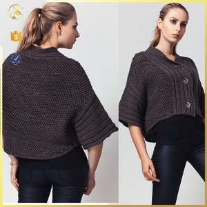 Blusa de diseño grande botón cardigan de punto jersey - Product Image 1