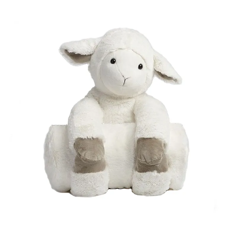 Одеяло для младенцев с животными, обнимающими овец, плюшевое одеяло