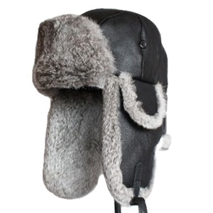 2019 Quảng Châu Nga Phong Cách Hài Hước Mùa Đông Da Trapper <span class=keywords><strong>Hat</strong></span> Ấm Cho Nam Tùy Chỉnh Logo Mens Mùa Đông <span class=keywords><strong>Hat</strong></span> Với Lông Bán Buôn - Product Image 6