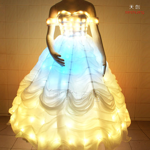 Plein Couleur Showgirl LED Costume Nouveau Design LED De Mariage Robe CONDUIT Robe De Soirée - Product Image 4