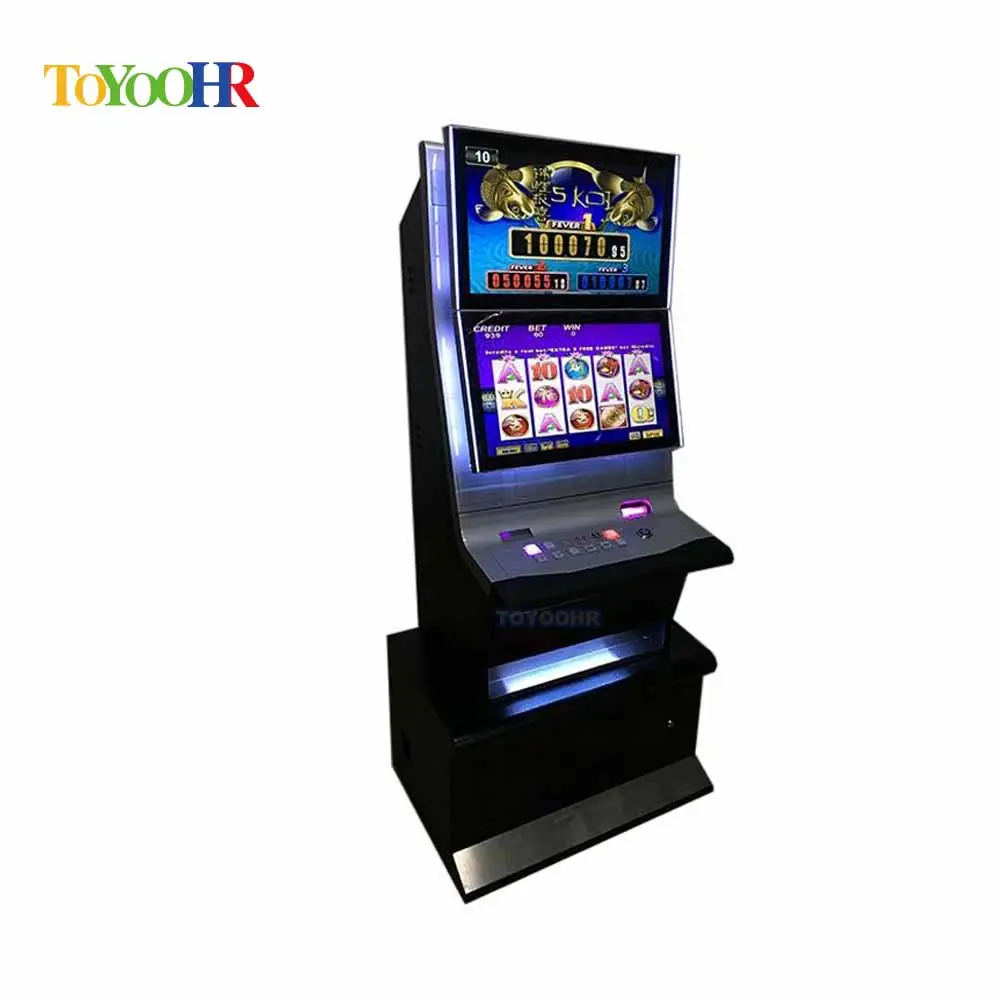 Double Screen Coin Pusher Metalls chrank Tischs chlitz Casino Game Machine