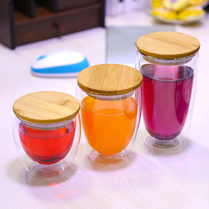 Stemless Double Wall Insulated 10 oz Stemless Wine Tumbler Glass with Lid Custom Logo Double Wall Cup