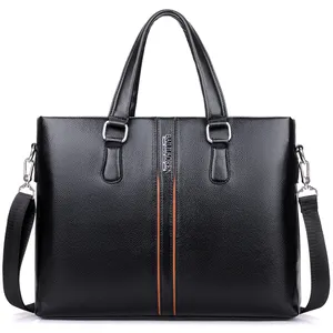 OEM office business PU leather handbag/briefcase/laptop bag for men , factory price directly