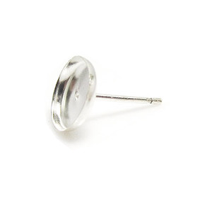 Beadsnice ID 27064 Plata <span class=keywords><strong>de</strong></span> <span class=keywords><strong>ley</strong></span> 925 aretes <span class=keywords><strong>de</strong></span> base del poste haciendo 12mm ronda aretes - Product Image 6