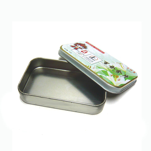 Mini Rectangle metal candy tin box custom logo or emboss logo printing tin box for sale