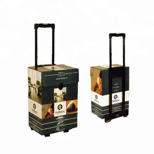 HOT Free New Custom Design High Quality Promotion Recyclable Advertising Cardboard Trolley For Trade Show