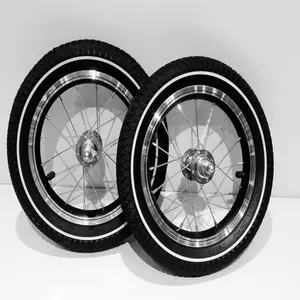防滑合金 Rim 儿童自行车轮平衡自行车轮与白色线轮胎