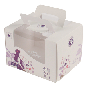 wholesale custom bulk transparent clear window bakery cup cake box food packaging with handle