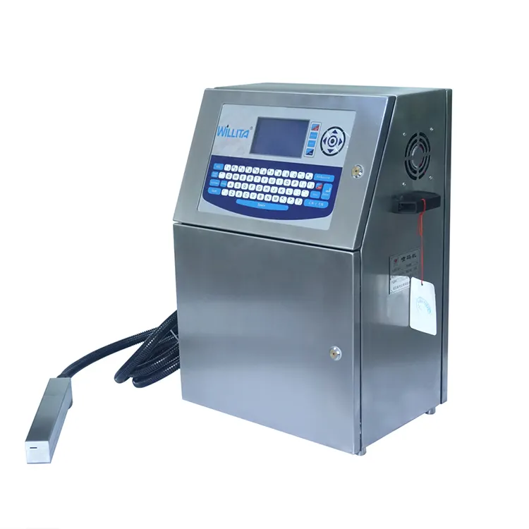 CIJ इंकजेट औद्योगिक गैर संपर्क छोटे चरित्र इंकजेट प्रिंटर पर समाप्ति की तारीख कवर बोतल मुद्रण मशीन