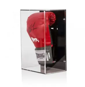 Montagem em parede Acrílico Única Luva De Boxe Caso De Exposição De Luva De Boxe Vertical Perspex Caso De Exposição De Luva De Boxe De Parede Caixa De Exposição