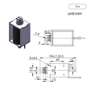 Solenoid Khung Mở Siêu Nhỏ 5V 6V 9V Tùy Chỉnh Điện Từ Kéo Đẩy Tuyến Tính Mini Dc 12V 24V - Product Image 5