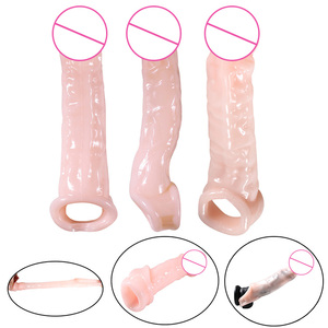 Großhandel OEM ODM Verzögerungskristall zur Ejakulationsverzögerung, Penisvergrößerung Sexspielzeug Penis-Hülle Kondom-Sleeves - Product Image 2