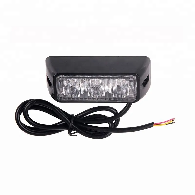 3 led led del portello di automobile luce lampeggiante di avvertimento 12 v led flash light box