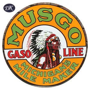 أفضل خيار البنزين Musgo مينا الخزف معدن القصدير علامة لوحة
