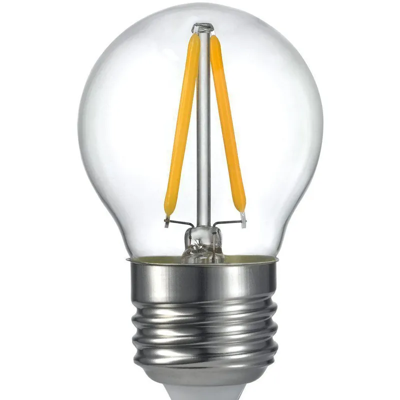 E27 E14 Golfball G45 LED Filament Light Lamp Bulb 120V 230V