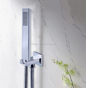 Juego de ducha termostática de níquel cepillado Diseño de cascada y lluvia con ducha de mano <span class=keywords><strong>Baño</strong></span> y grifos de ducha - Product Image 2