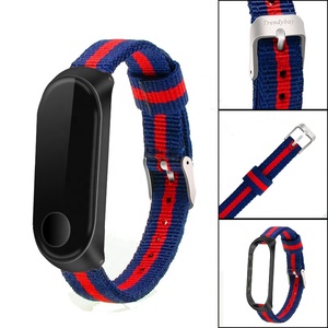 Cinturino per orologio in Nylon intrecciato regolabile Trendybay per <span class=keywords><strong>Xiaomi</strong></span> Mi Band 8 7 6 - Product Image 4