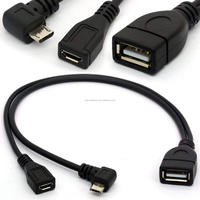Cable Divisor USB 2.0 en Y, 1 Hembra a 2 Machos, Cable OTG para Carga