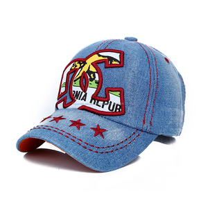 Logo embroidery applique denim baseball Trucker 6 panel caps and Hatter os's Promotional hatter - Product Image 2