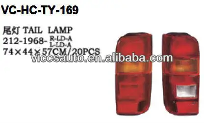 Lámpara de cola para Toyota Hiace RZH 101, 102, 103, 104/vagón