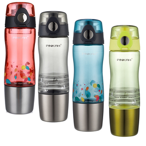 Pinkah promocional al por mayor base <span class=keywords><strong>de</strong></span> acero inoxidable bpa libre botella <span class=keywords><strong>de</strong></span> agua <span class=keywords><strong>de</strong></span> plástico del deporte - Product Image 1