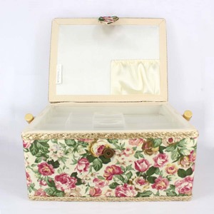 Main classique Européenne style vintage floral motif à coudre grande panier avec haut grade <span class=keywords><strong>tous</strong></span> les accessoires - Product Image 2